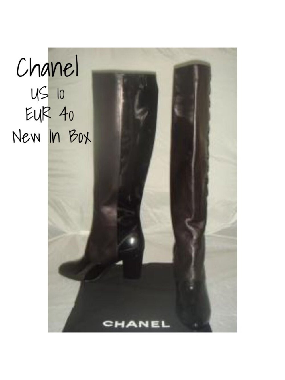 Chanel Karl Lagerfeld Runway Leather Button Boots Black Brown 10/40 New in Box